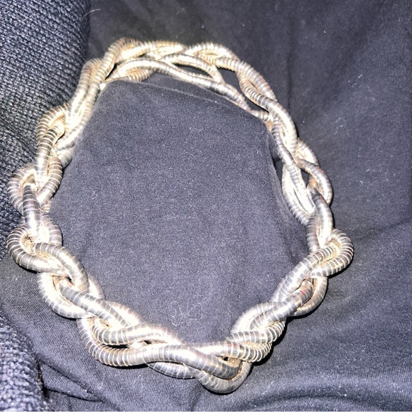 Bundle of 2 Flexible Silver Color “Snake” Multi-Use Jewelry - Necklace/Bracelet - Picture 5 of 17